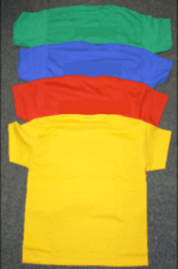 H). Coloured PE T-shirts